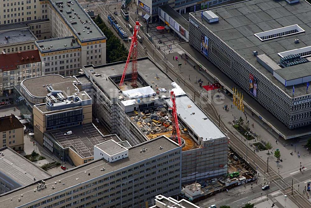 Magdeburg von oben - Baustelle Marietta-Quartier am Breiter Weg in Magdeburg