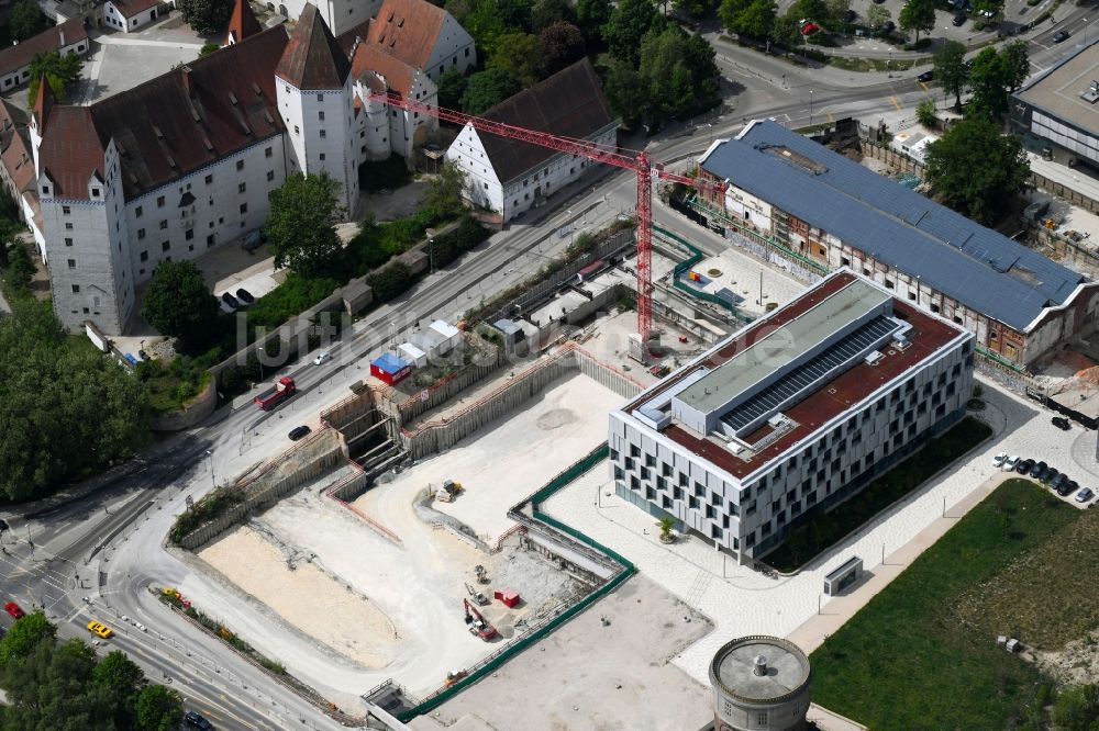 Luftbild Ingolstadt - Baustelle Maritim Hotel + Congresscentrum Ingolstadt im Bundesland Bayern, Deutschland