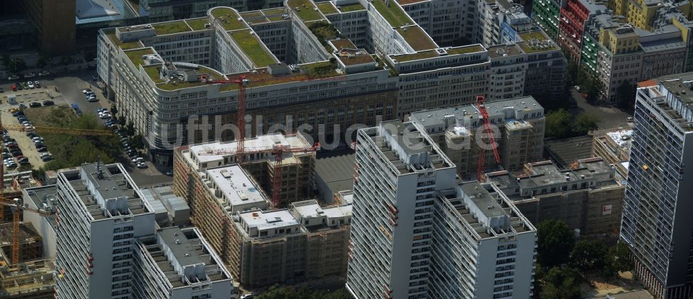 Berlin von oben - Baustelle Markgrafenkarree in der Krausenstraße - Schützenstraße Jerusalemer Straße in Berlin