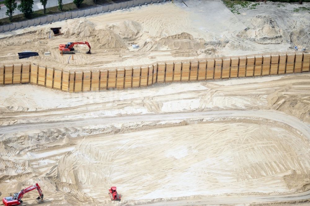 Berlin aus der Vogelperspektive: Baustelle Messe Veranstaltungsstätte City Cube am Messegelände in Berlin Charlottenburg