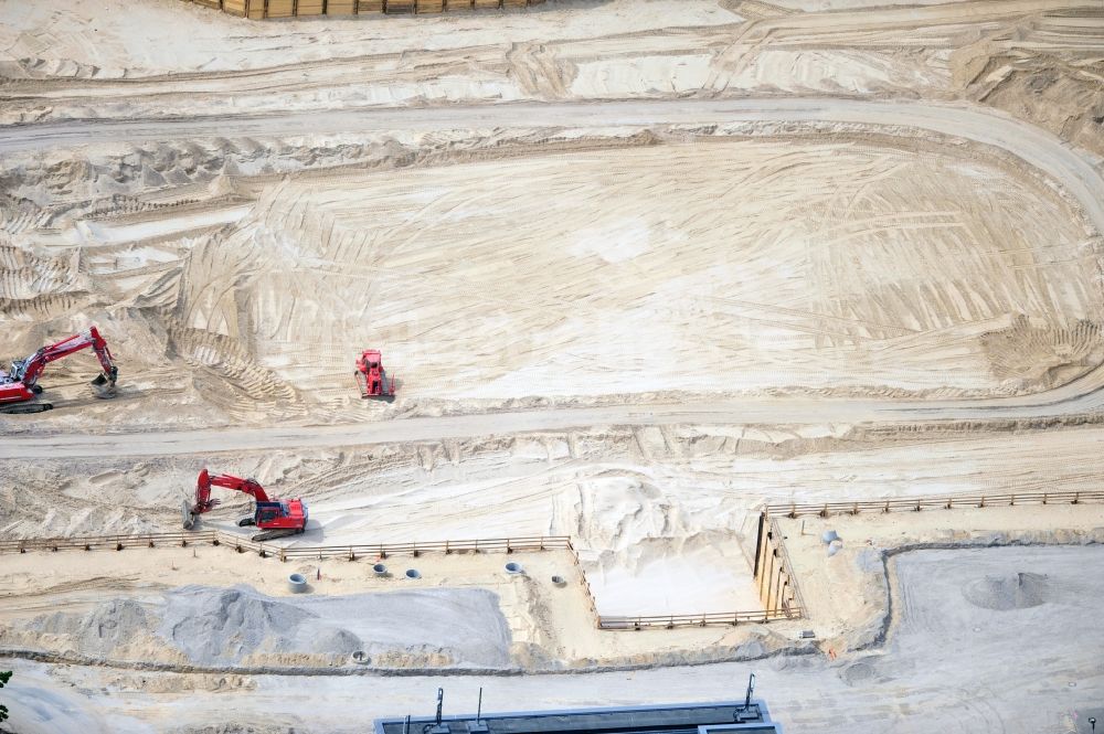 Luftbild Berlin - Baustelle Messe Veranstaltungsstätte City Cube am Messegelände in Berlin Charlottenburg