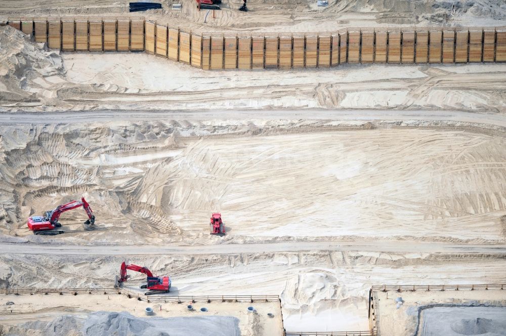 Luftaufnahme Berlin - Baustelle Messe Veranstaltungsstätte City Cube am Messegelände in Berlin Charlottenburg