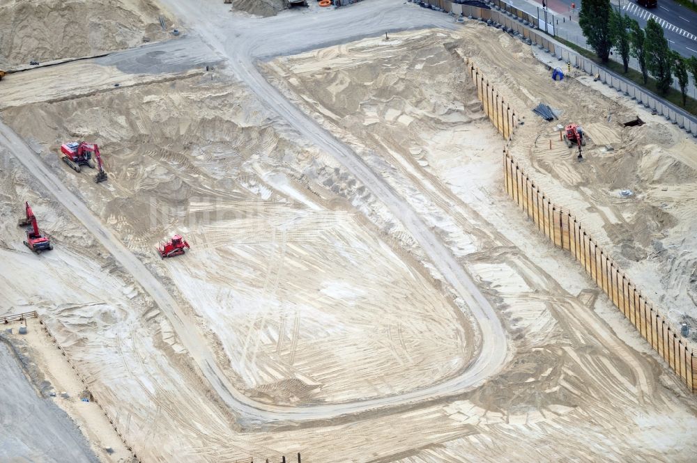 Berlin von oben - Baustelle Messe Veranstaltungsstätte City Cube am Messegelände in Berlin Charlottenburg