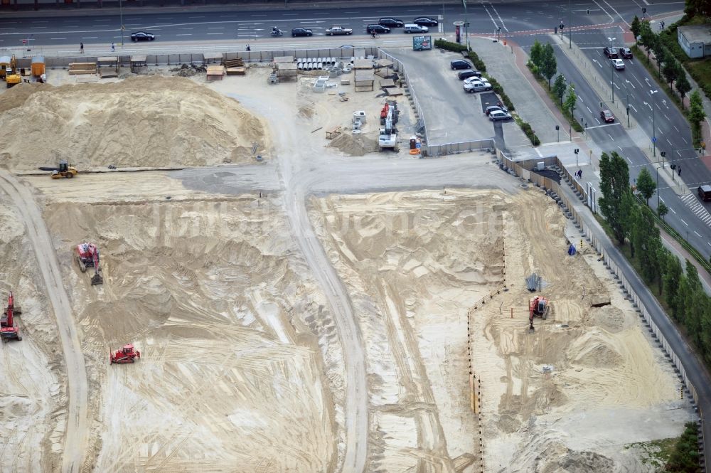 Berlin aus der Vogelperspektive: Baustelle Messe Veranstaltungsstätte City Cube am Messegelände in Berlin Charlottenburg