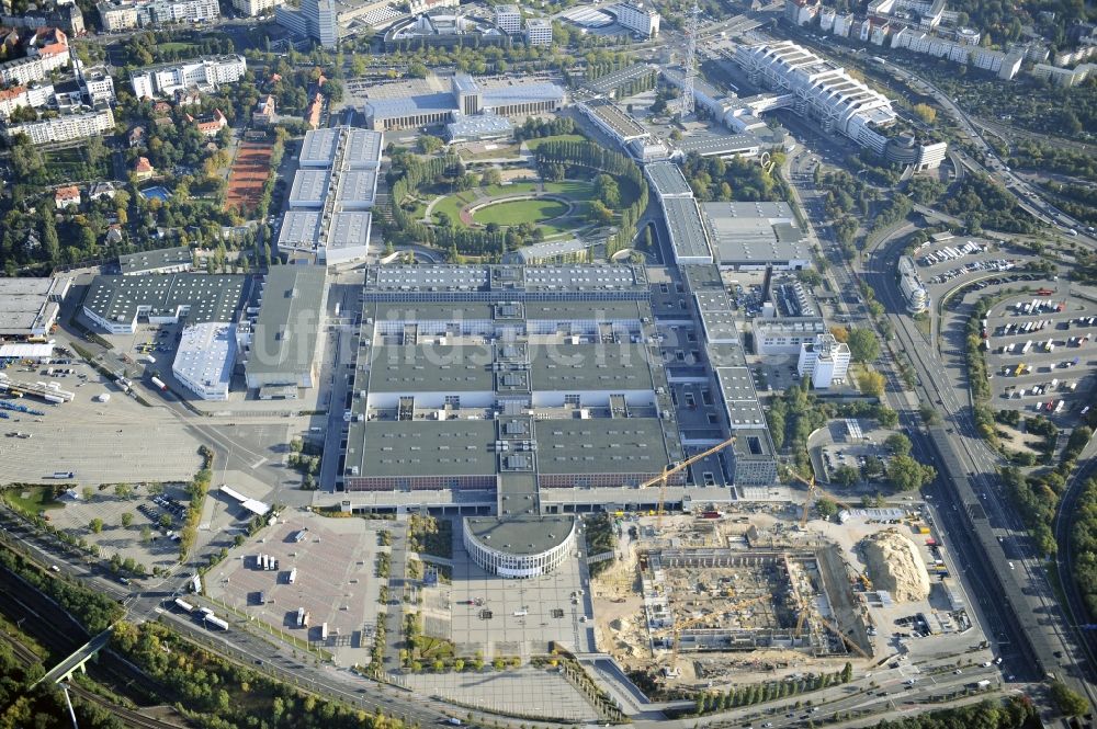 Berlin von oben - Baustelle Messe Veranstaltungsstätte City Cube am Messegelände in Berlin Charlottenburg