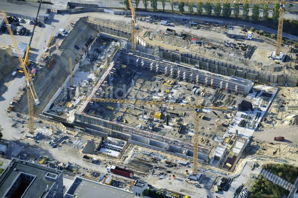 Luftbild Berlin - Baustelle Messe Veranstaltungsstätte City Cube am Messegelände in Berlin Charlottenburg