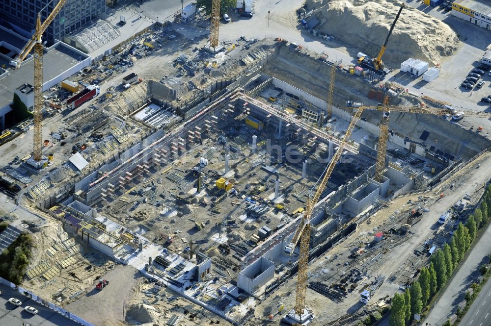 Berlin von oben - Baustelle Messe Veranstaltungsstätte City Cube am Messegelände in Berlin Charlottenburg