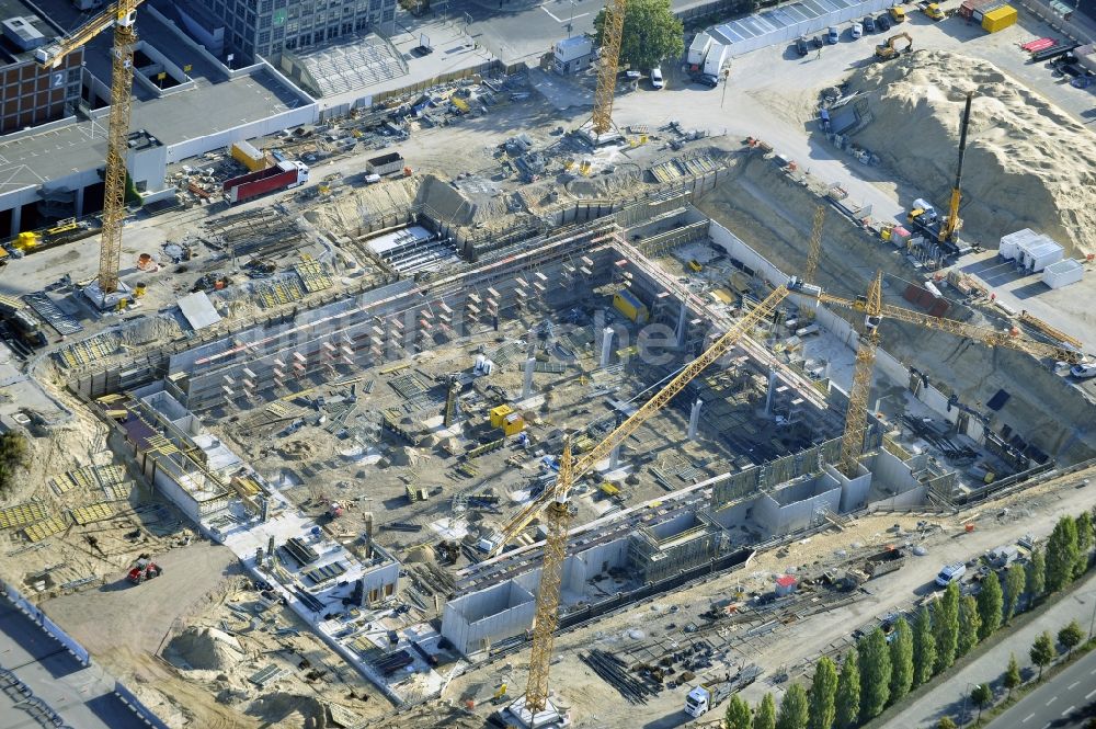 Berlin aus der Vogelperspektive: Baustelle Messe Veranstaltungsstätte City Cube am Messegelände in Berlin Charlottenburg