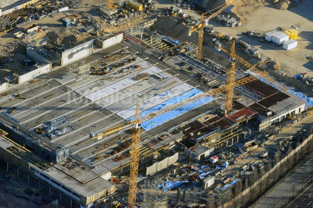 Berlin von oben - Baustelle Messe Veranstaltungsstätte City Cube am Messegelände in Berlin Charlottenburg