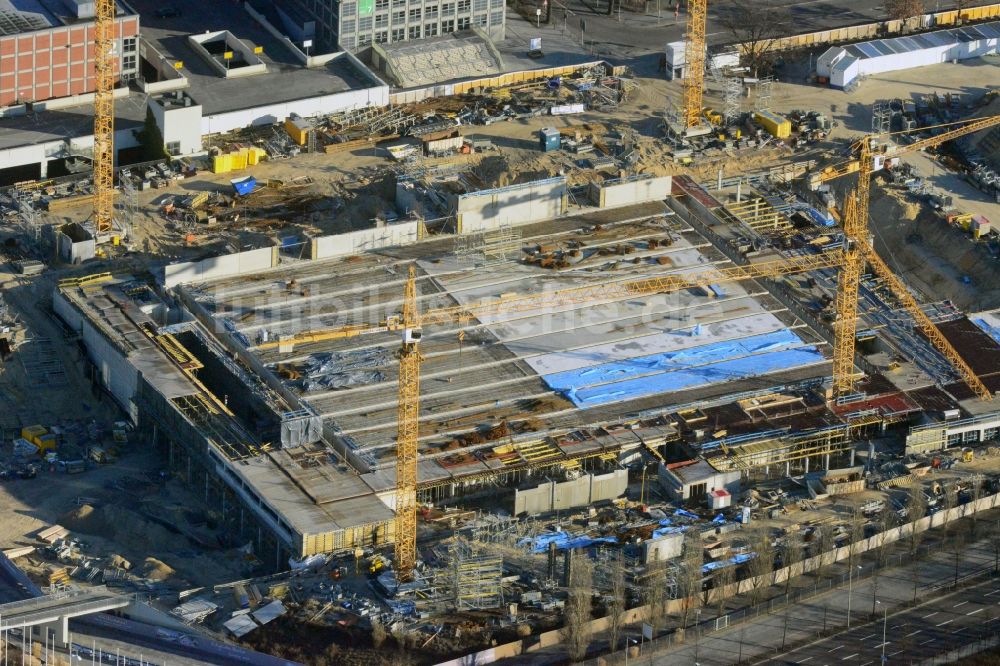 Berlin aus der Vogelperspektive: Baustelle Messe Veranstaltungsstätte City Cube am Messegelände in Berlin Charlottenburg