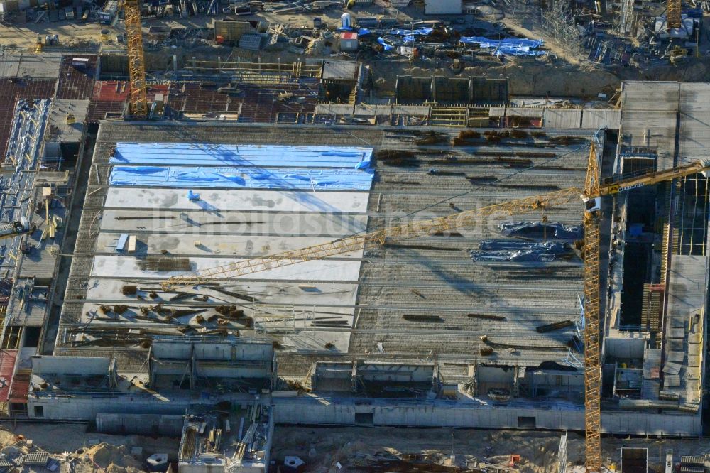 Luftbild Berlin - Baustelle Messe Veranstaltungsstätte City Cube am Messegelände in Berlin Charlottenburg