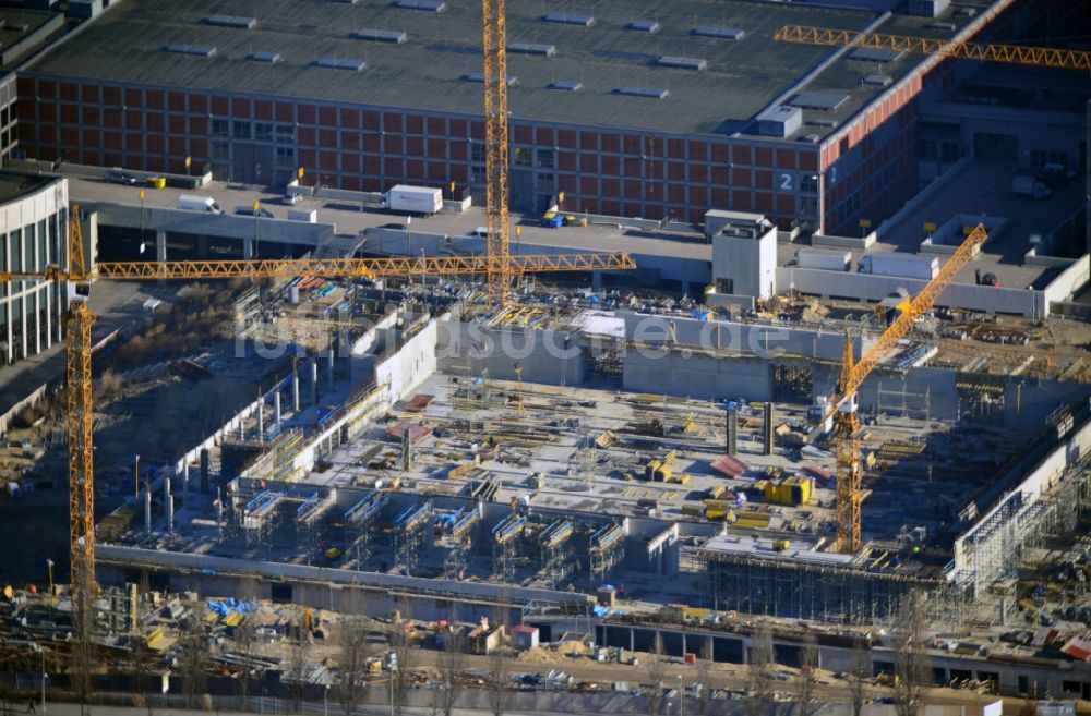 Berlin von oben - Baustelle Messe Veranstaltungsstätte City Cube am Messegelände in Berlin Charlottenburg