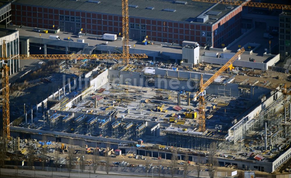 Berlin aus der Vogelperspektive: Baustelle Messe Veranstaltungsstätte City Cube am Messegelände in Berlin Charlottenburg