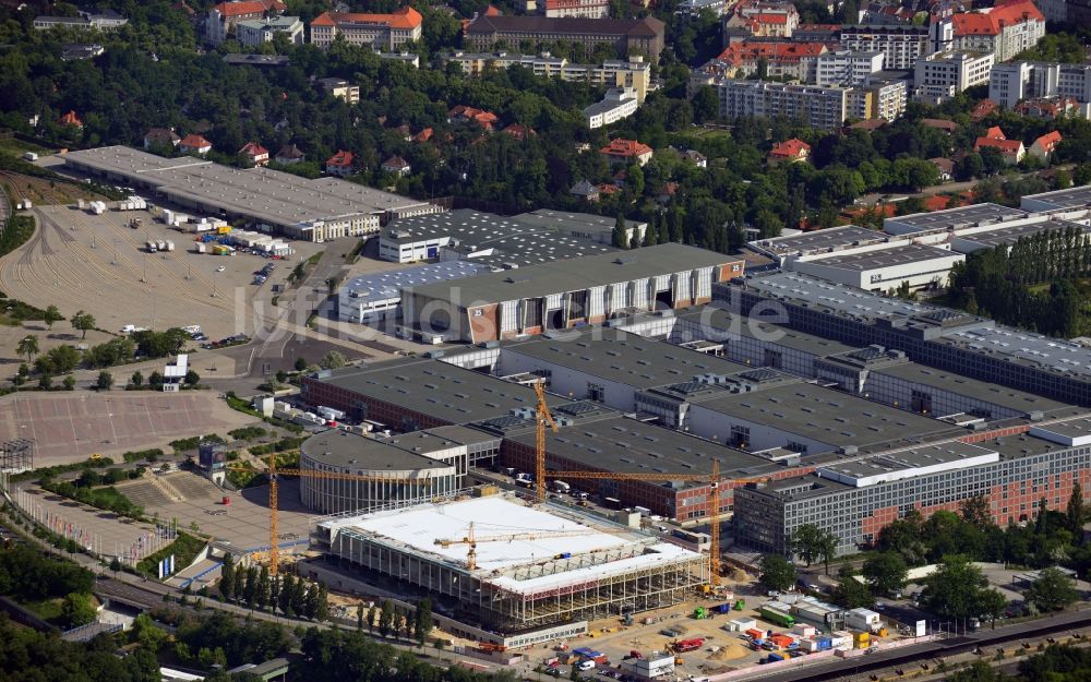 Berlin von oben - Baustelle Messe Veranstaltungsstätte City Cube am Messegelände in Berlin Charlottenburg