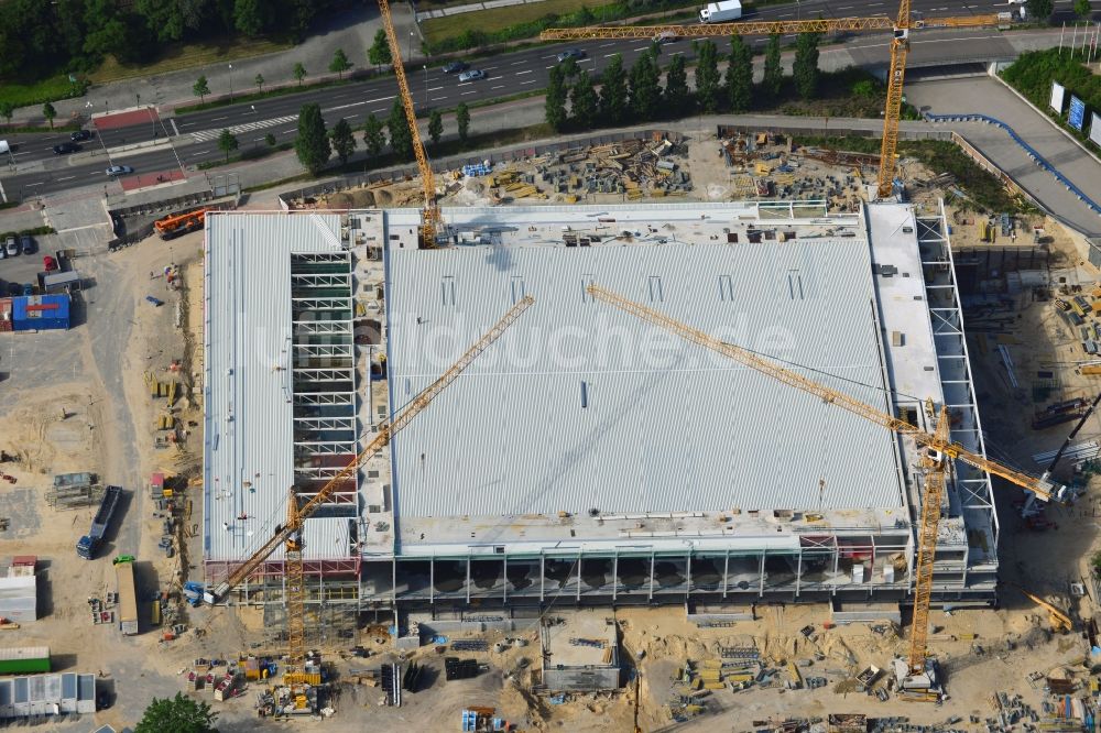 Berlin von oben - Baustelle Messe Veranstaltungsstätte City Cube am Messegelände in Berlin Charlottenburg