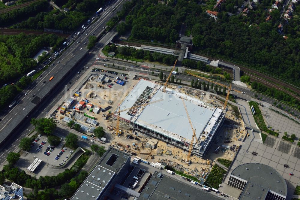 Berlin aus der Vogelperspektive: Baustelle Messe Veranstaltungsstätte City Cube am Messegelände in Berlin Charlottenburg