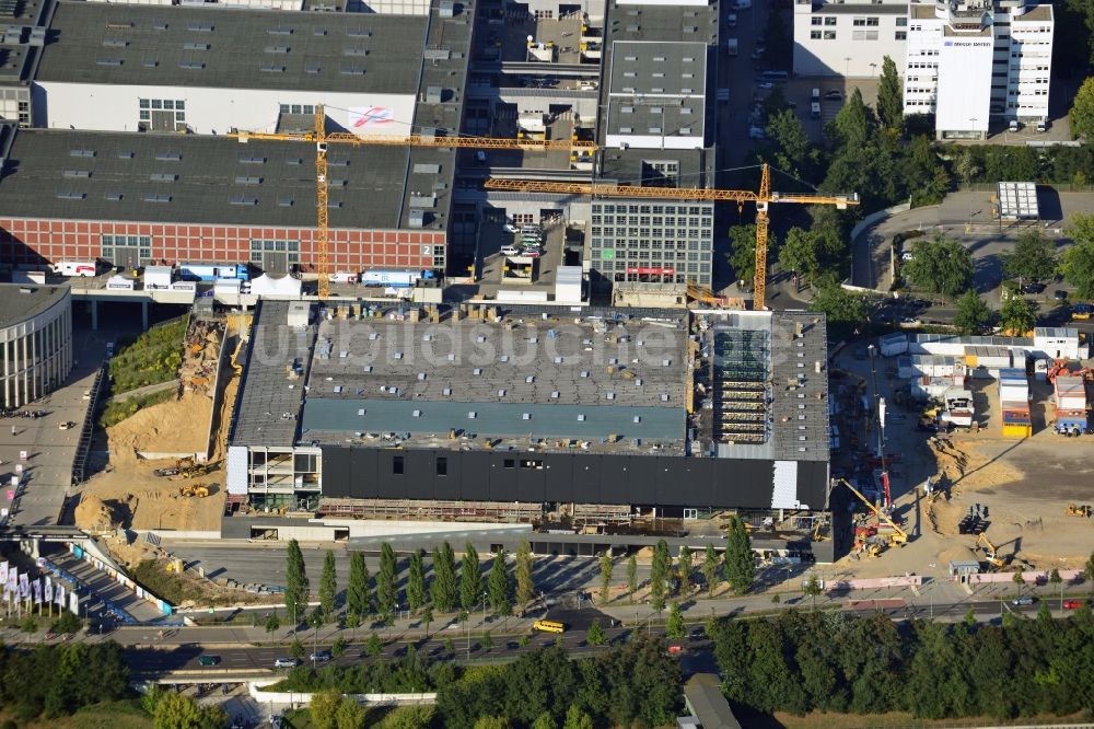 Berlin von oben - Baustelle Messe Veranstaltungsstätte City Cube am Messegelände in Berlin Charlottenburg