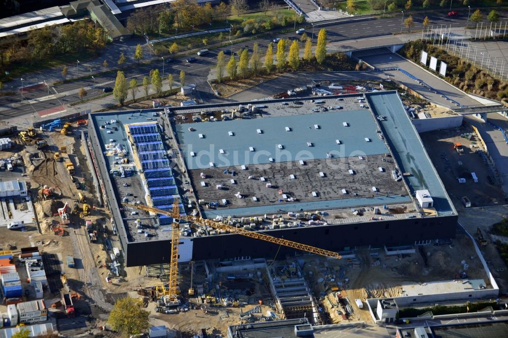 Berlin aus der Vogelperspektive: Baustelle Messe Veranstaltungsstätte City Cube am Messegelände in Berlin Charlottenburg