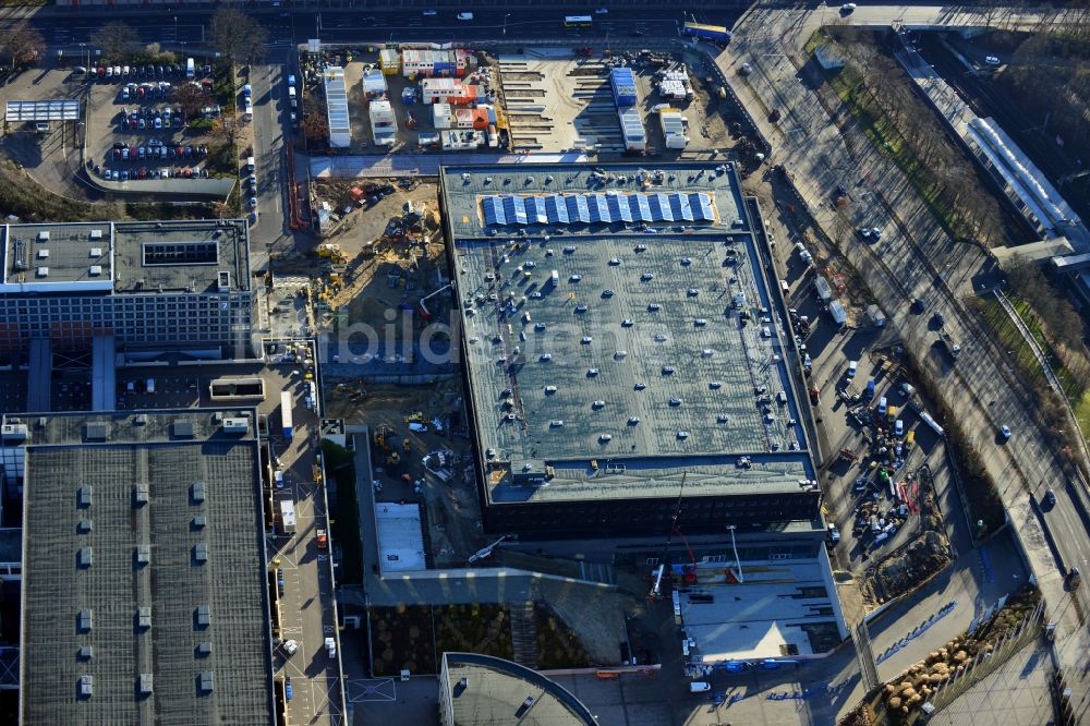 Berlin von oben - Baustelle Messe Veranstaltungsstätte City Cube am Messegelände in Berlin Charlottenburg