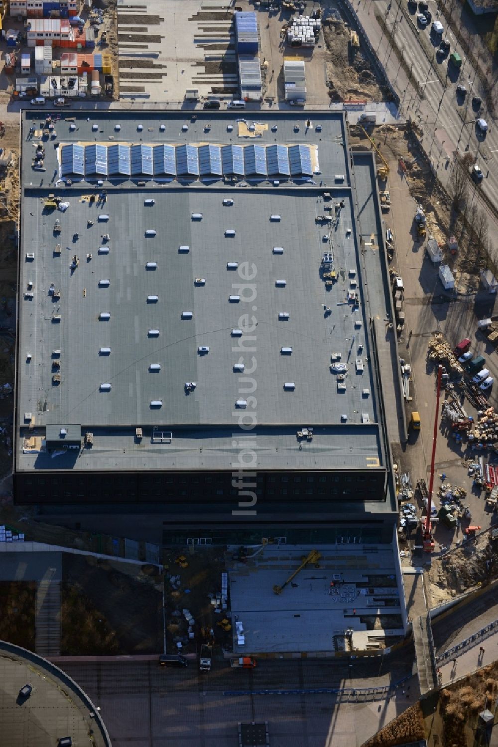 Berlin von oben - Baustelle Messe- Veranstaltungsstätte City Cube am Messegelände in Berlin Charlottenburg