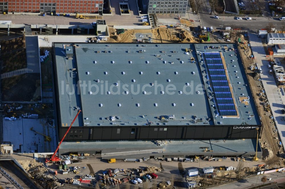 Luftbild Berlin - Baustelle Messe- Veranstaltungsstätte City Cube am Messegelände in Berlin Charlottenburg