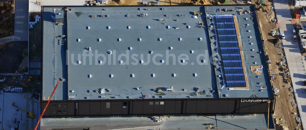 Berlin aus der Vogelperspektive: Baustelle Messe- Veranstaltungsstätte City Cube am Messegelände in Berlin Charlottenburg