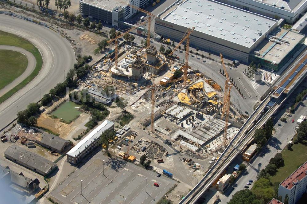 Luftaufnahme Wien - Baustelle auf dem Messegelände Wien