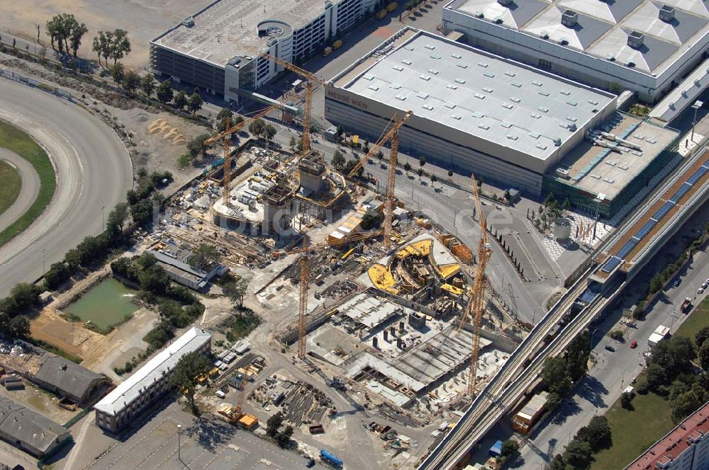 Wien von oben - Baustelle auf dem Messegelände Wien