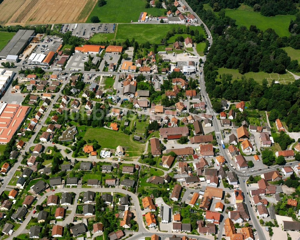 Luftbild Ablach - Baustelle Mischbebauung eines Wohngebiets mit Mehrfamilienhäusern und Einfamilienhäusern in Ablach im Bundesland Baden-Württemberg, Deutschland