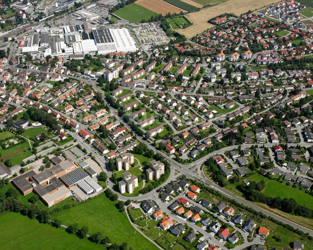 Luftaufnahme Bad Saulgau - Baustelle Mischbebauung eines Wohngebiets mit Mehrfamilienhäusern und Einfamilienhäusern in Bad Saulgau im Bundesland Baden-Württemberg, Deutschland