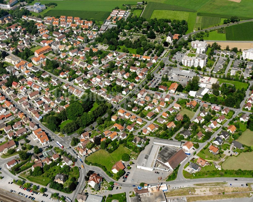 Bad Saulgau aus der Vogelperspektive: Baustelle Mischbebauung eines Wohngebiets mit Mehrfamilienhäusern und Einfamilienhäusern in Bad Saulgau im Bundesland Baden-Württemberg, Deutschland