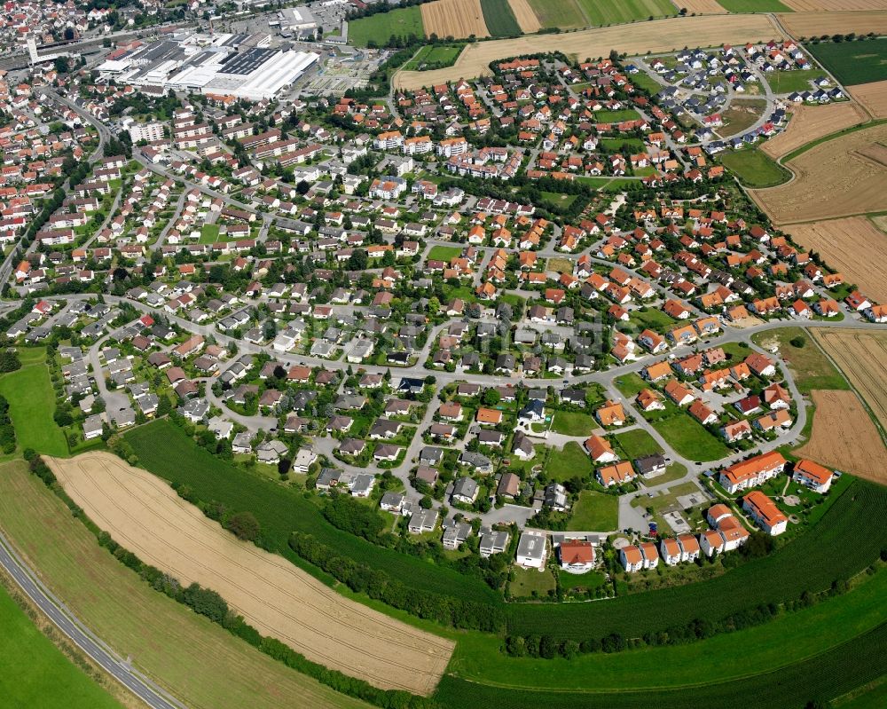 Luftbild Bogenweiler - Baustelle Mischbebauung eines Wohngebiets mit Mehrfamilienhäusern und Einfamilienhäusern in Bogenweiler im Bundesland Baden-Württemberg, Deutschland