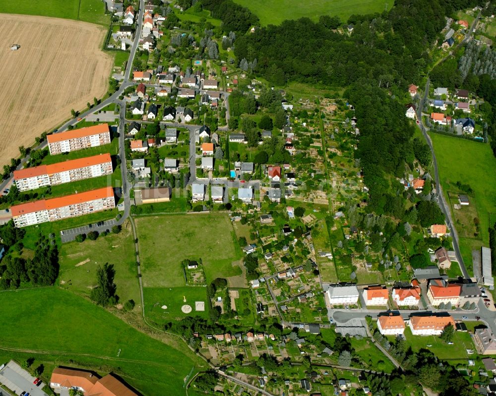 Gross Schlaisdorf von oben - Baustelle Mischbebauung eines Wohngebiets mit Mehrfamilienhäusern und Einfamilienhäusern in Gross Schlaisdorf im Bundesland Sachsen, Deutschland