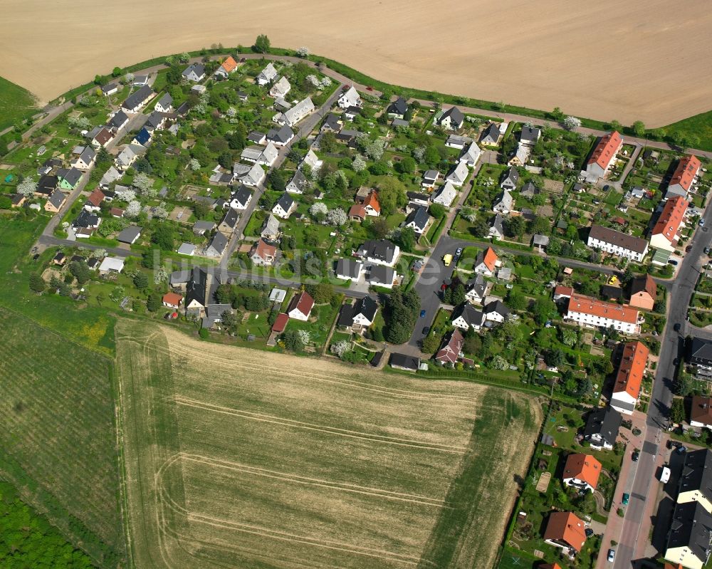 Luftbild Mittweida - Baustelle Mischbebauung eines Wohngebiets mit Mehrfamilienhäusern und Einfamilienhäusern in Mittweida im Bundesland Sachsen, Deutschland