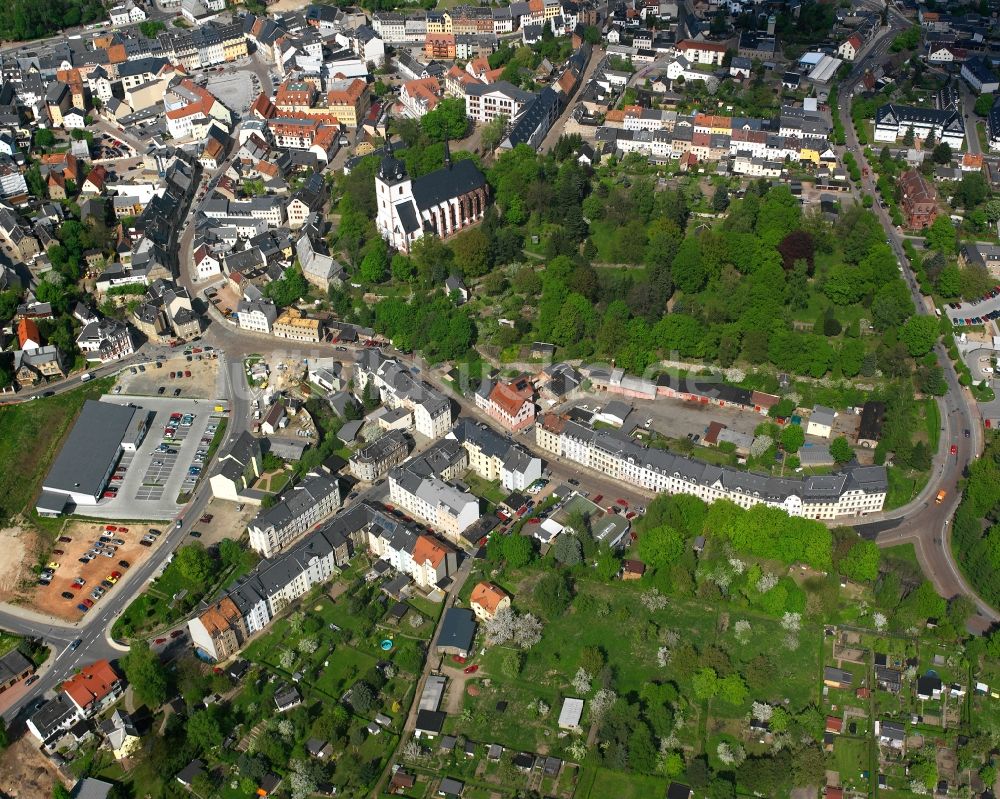 Luftaufnahme Mittweida - Baustelle Mischbebauung eines Wohngebiets mit Mehrfamilienhäusern und Einfamilienhäusern in Mittweida im Bundesland Sachsen, Deutschland