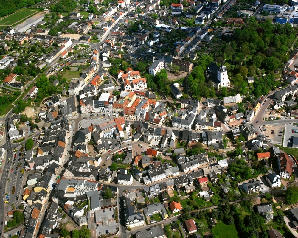 Mittweida von oben - Baustelle Mischbebauung eines Wohngebiets mit Mehrfamilienhäusern und Einfamilienhäusern in Mittweida im Bundesland Sachsen, Deutschland