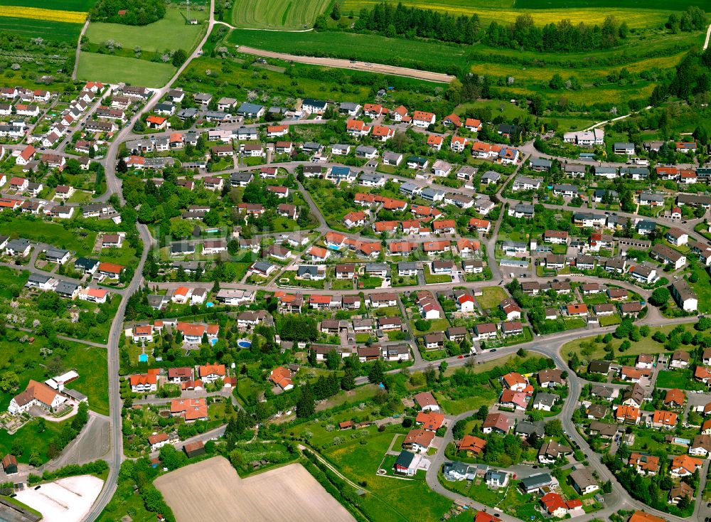 Luftbild Munderkingen - Baustelle Mischbebauung eines Wohngebiets mit Mehrfamilienhäusern und Einfamilienhäusern in Munderkingen im Bundesland Baden-Württemberg, Deutschland