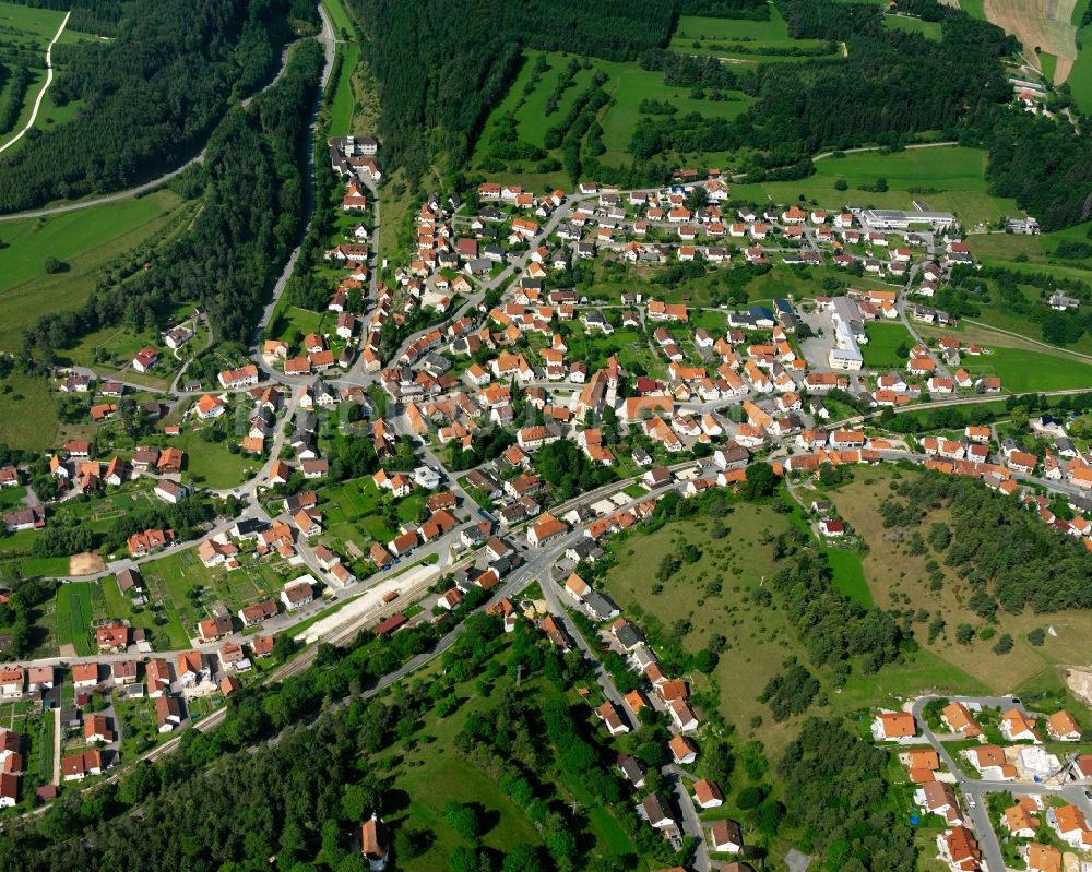 Luftbild Neufra - Baustelle Mischbebauung eines Wohngebiets mit Mehrfamilienhäusern und Einfamilienhäusern in Neufra im Bundesland Baden-Württemberg, Deutschland