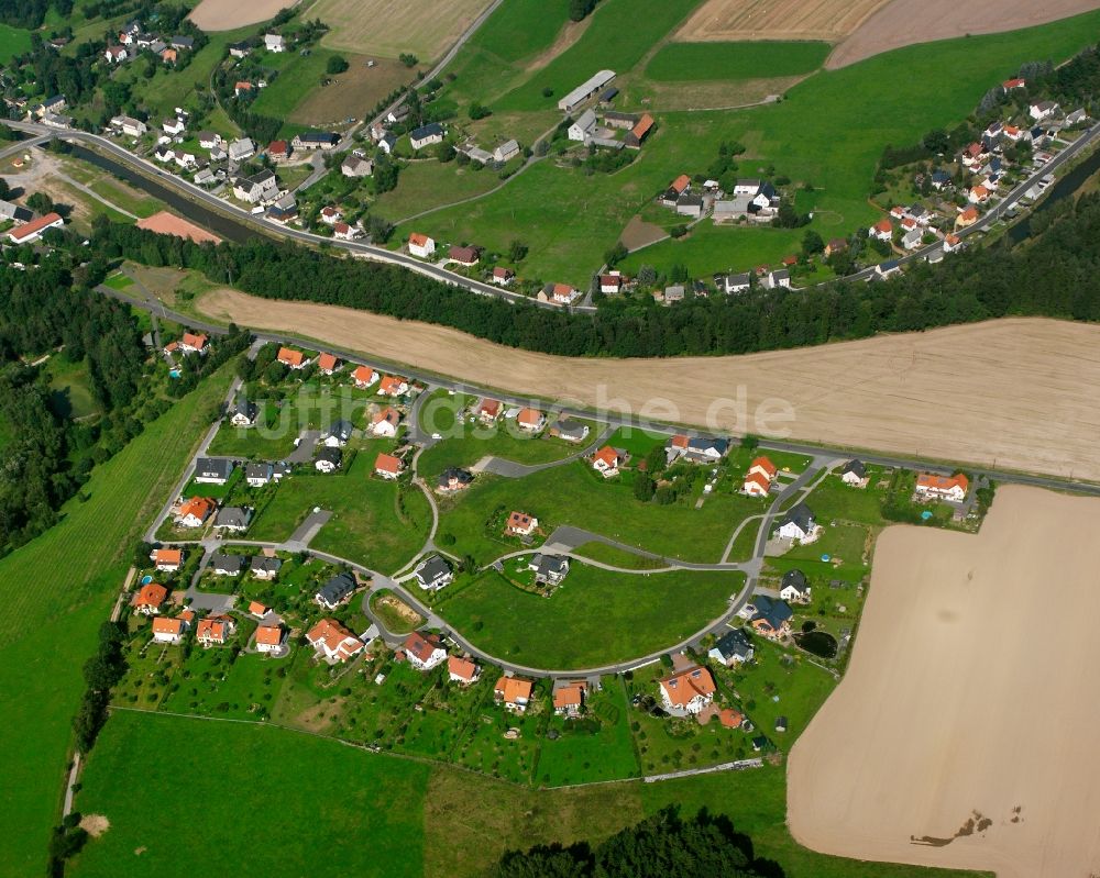 Luftbild Rothenfurth - Baustelle Mischbebauung eines Wohngebiets mit Mehrfamilienhäusern und Einfamilienhäusern in Rothenfurth im Bundesland Sachsen, Deutschland