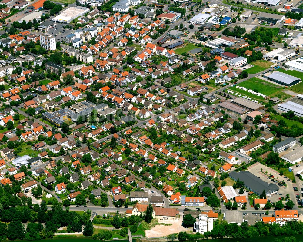 Luftaufnahme Rottenburg am Neckar - Baustelle Mischbebauung eines Wohngebiets mit Mehrfamilienhäusern und Einfamilienhäusern in Rottenburg am Neckar im Bundesland Baden-Württemberg, Deutschland