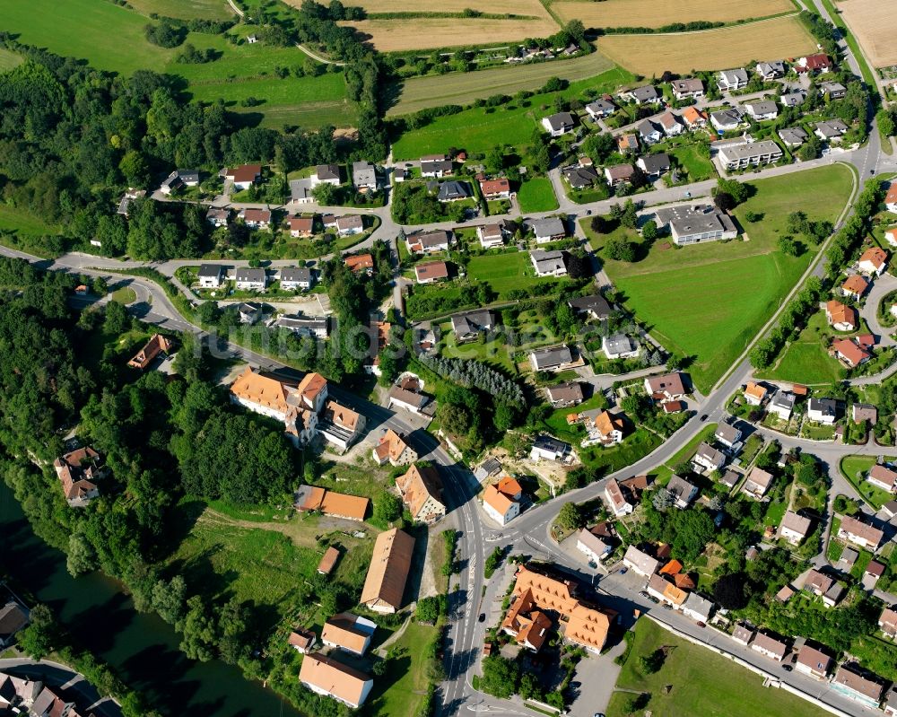 Scheer aus der Vogelperspektive: Baustelle Mischbebauung eines Wohngebiets mit Mehrfamilienhäusern und Einfamilienhäusern in Scheer im Bundesland Baden-Württemberg, Deutschland