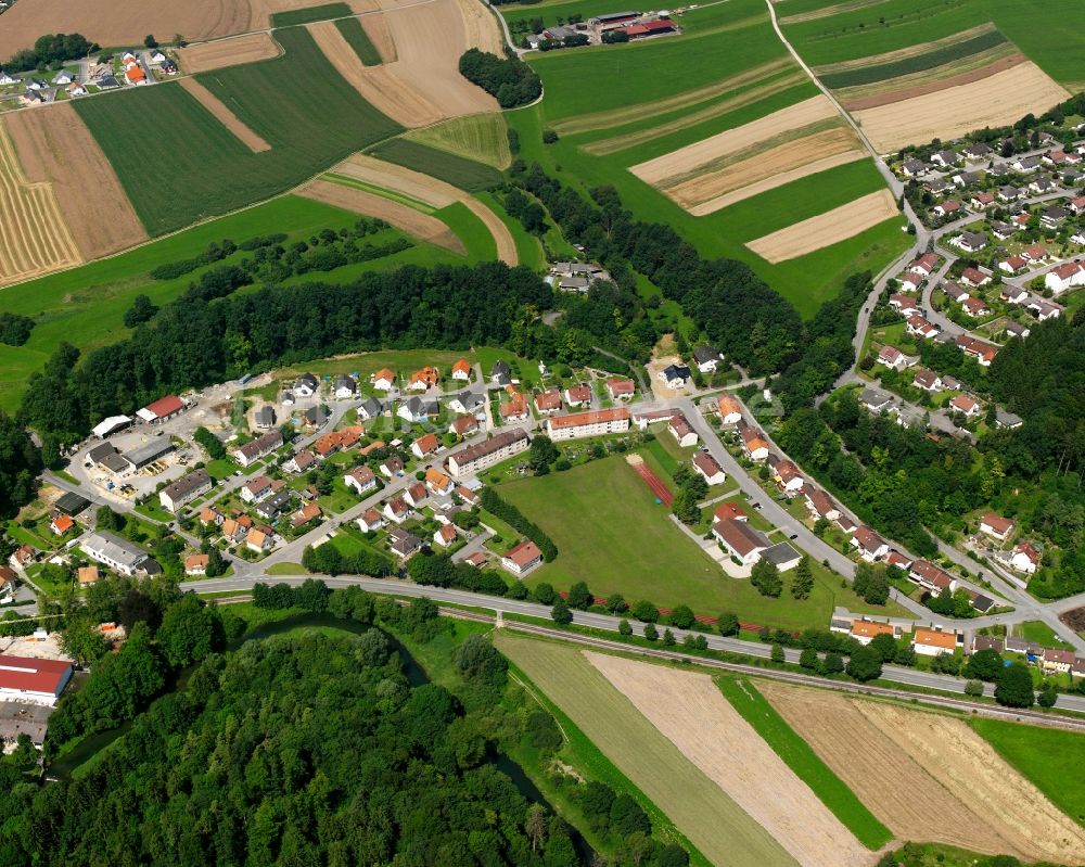 Sigmaringendorf von oben - Baustelle Mischbebauung eines Wohngebiets mit Mehrfamilienhäusern und Einfamilienhäusern in Sigmaringendorf im Bundesland Baden-Württemberg, Deutschland