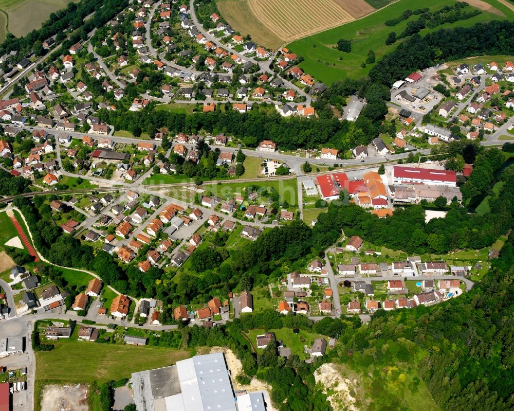 Luftbild Sigmaringendorf - Baustelle Mischbebauung eines Wohngebiets mit Mehrfamilienhäusern und Einfamilienhäusern in Sigmaringendorf im Bundesland Baden-Württemberg, Deutschland