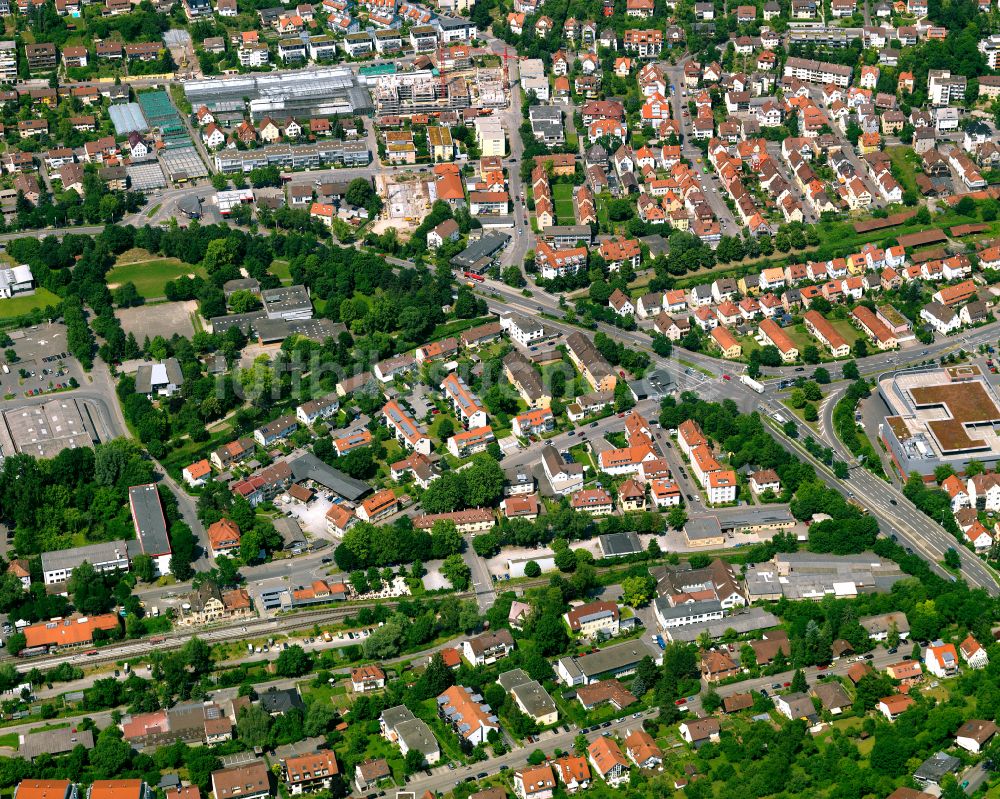 Luftbild Tübingen - Baustelle Mischbebauung eines Wohngebiets mit Mehrfamilienhäusern und Einfamilienhäusern in Tübingen im Bundesland Baden-Württemberg, Deutschland