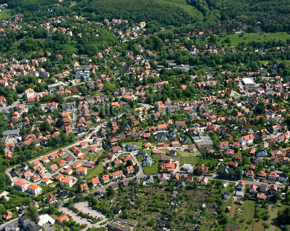 Luftaufnahme Wernigerode - Baustelle Mischbebauung eines Wohngebiets mit Mehrfamilienhäusern und Einfamilienhäusern in Wernigerode im Bundesland Sachsen-Anhalt, Deutschland