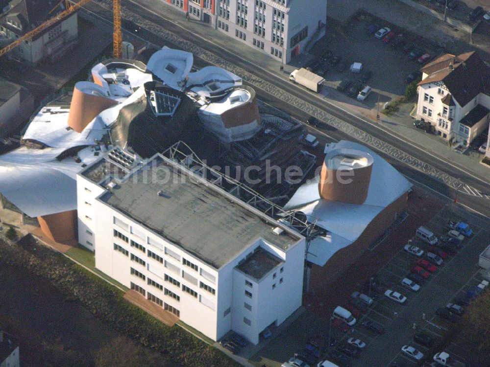 Herford aus der Vogelperspektive: Baustelle Museums- Gebäude- Ensemble MARTa Herford im Ortsteil Elverdissen in Herford im Bundesland Nordrhein-Westfalen, Deutschland