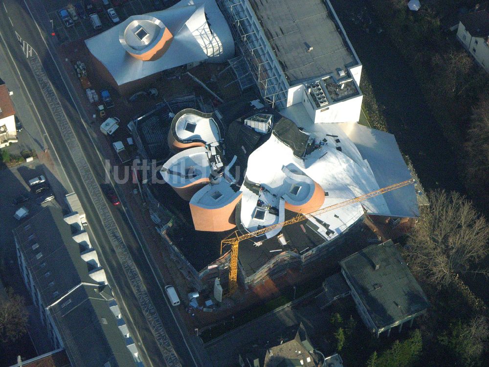 Herford aus der Vogelperspektive: Baustelle Museums- Gebäude- Ensemble MARTa Herford im Ortsteil Elverdissen in Herford im Bundesland Nordrhein-Westfalen, Deutschland