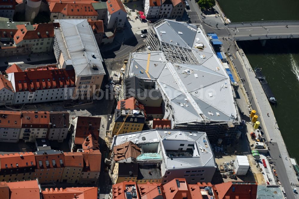 Regensburg von oben - Baustelle am Museums- Gebäude- Ensemble Museum der Bayerischen Geschichte in Regensburg im Bundesland Bayern, Deutschland