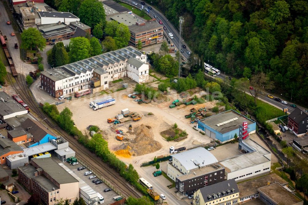 Luftaufnahme Ennepetal - Baustelle neben der Feuer- und Rettungswache an der Wehrstraße in Ennepetal im Bundesland Nordrhein-Westfalen