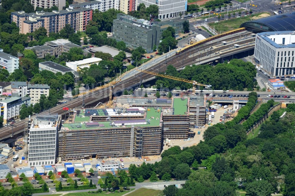 Luftaufnahme Berlin Moabit - Baustelle für den Neubau des Bundesministeriums des Innern / Innenministerium in Berlin Moabit